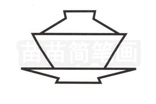 茶碗簡筆畫繪制指南 從廚具到衛具的線條藝術